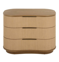 Natural 3 Drawer Nightstand