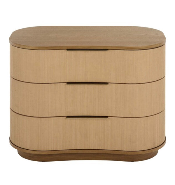 Natural 3 Drawer Nightstand