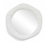 Organic Round White Mirror