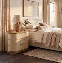 Natural 3 Drawer Nightstand