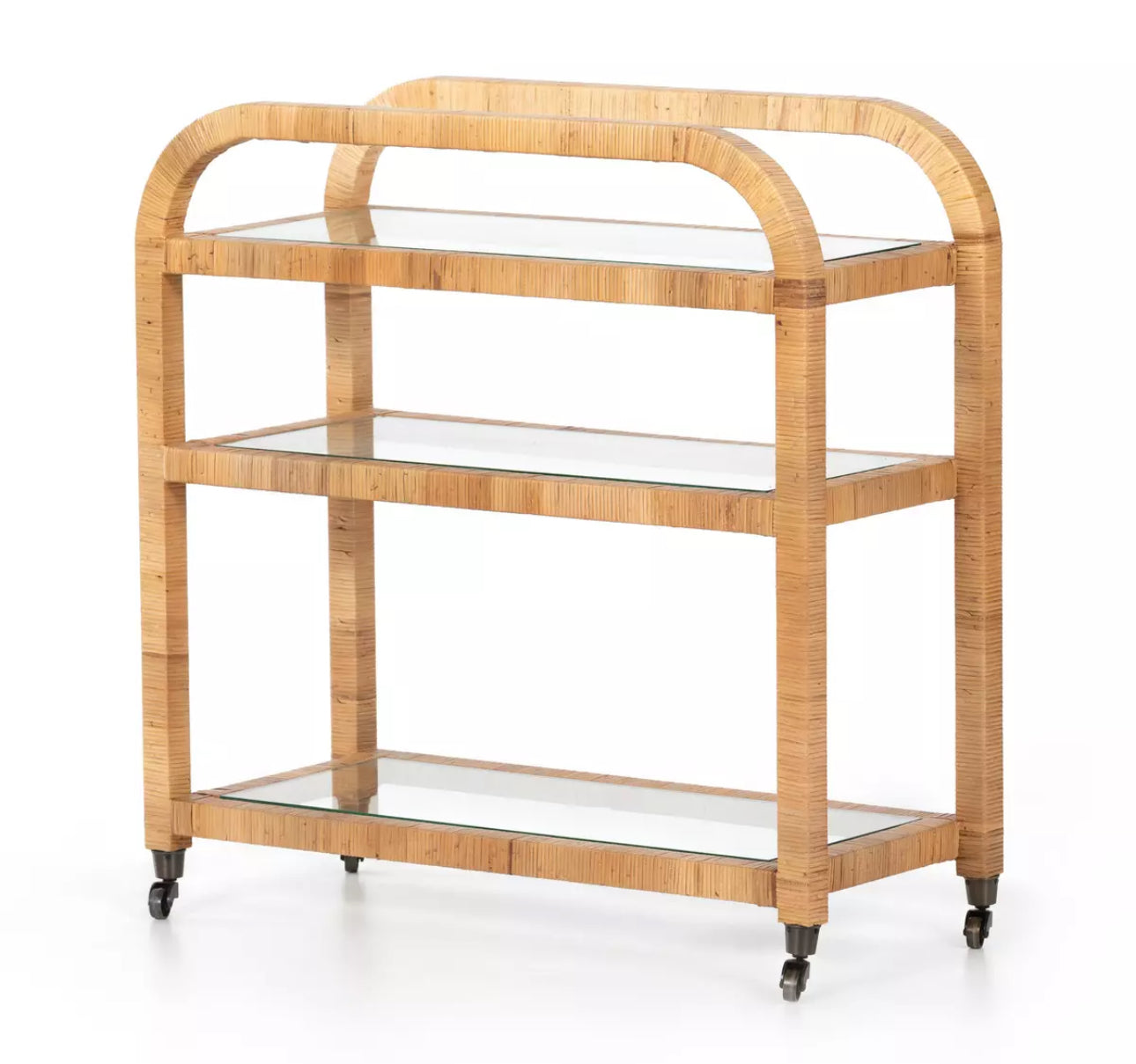 Rattan Bar Cart Modern