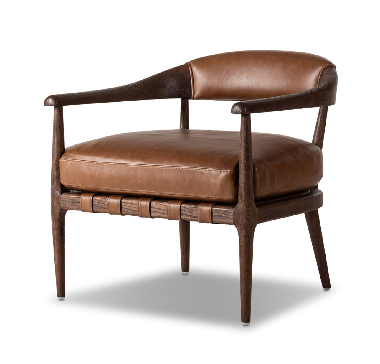 Chestnut Leather Vintage Chair | Top-Grain Leather