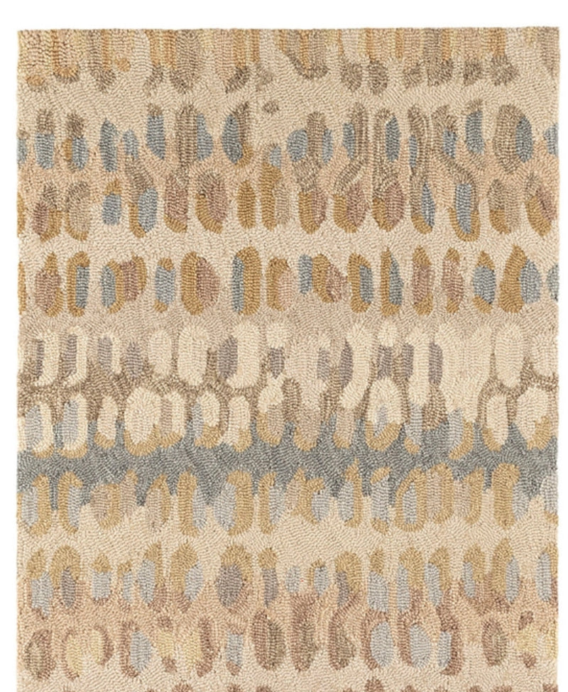 Paint Chip Hooked Wool Rug