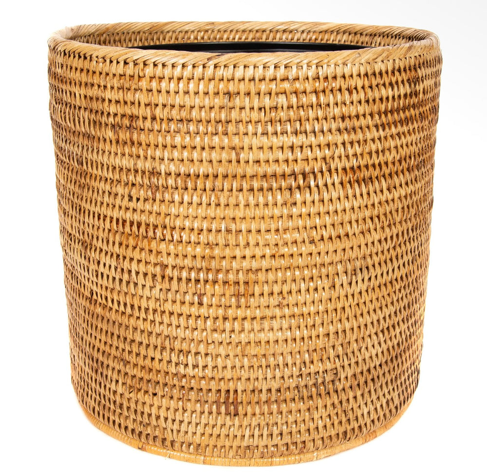 Rattan Round Wastebasket