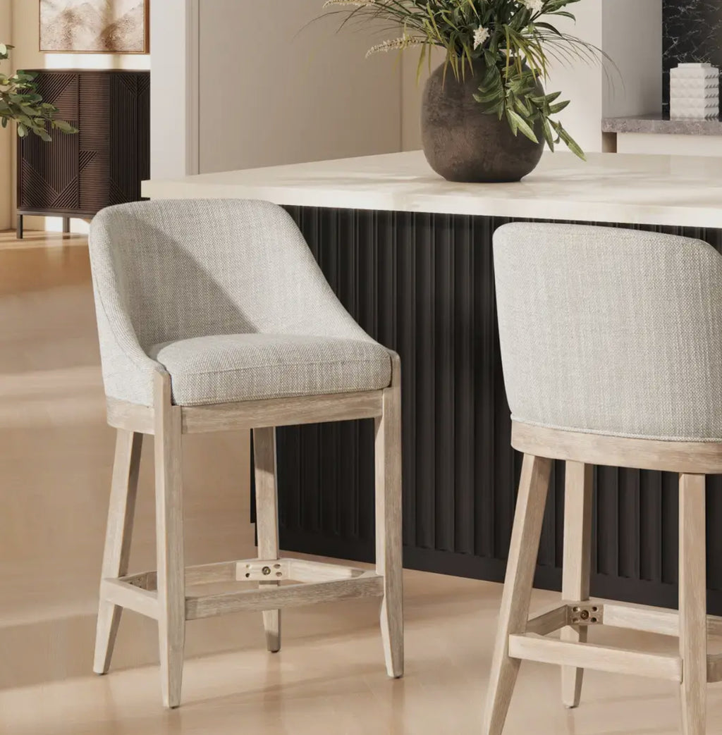 Curved Back Counter Stool