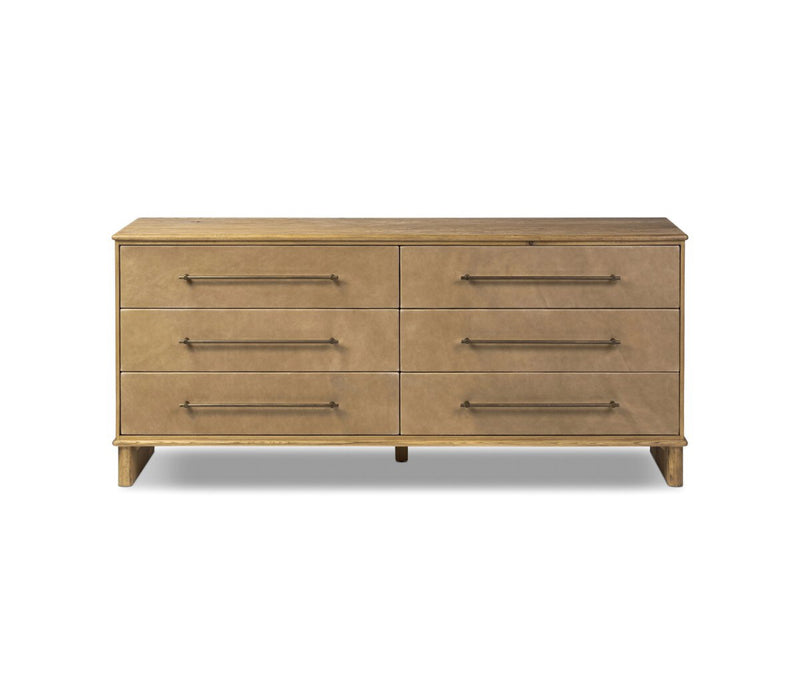 Tan Leather Dresser