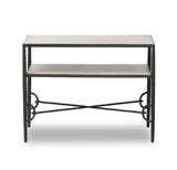 Gunmetal Iron Marble Nightstand