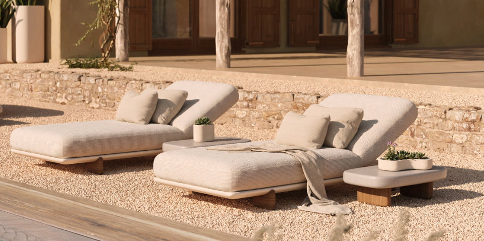 Tumbona de madera de iroko