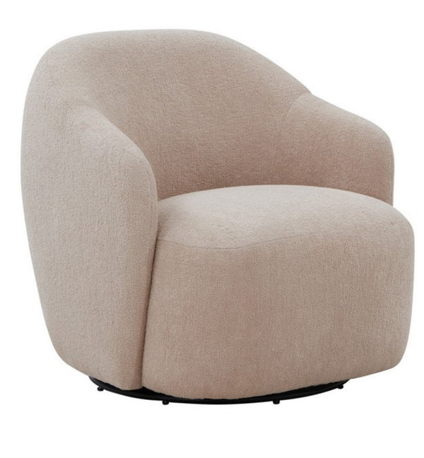Boucle Oatmeal Swivel Chair