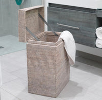 Rectangular Rattan Laundry Hamper