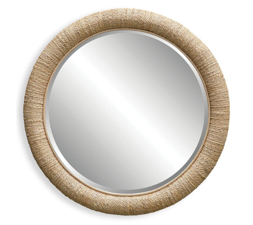 Rattan Natural Round Mirror
