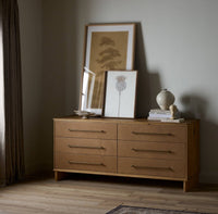 Tan Leather Dresser