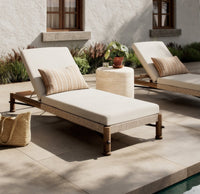 Sillón de exterior de teca natural