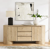 Natural Rounded Sideboard Cabinet
