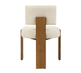 Modern Walnut Upholstered Dining Chair