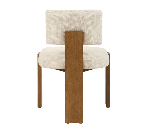 Modern Walnut Upholstered Dining Chair