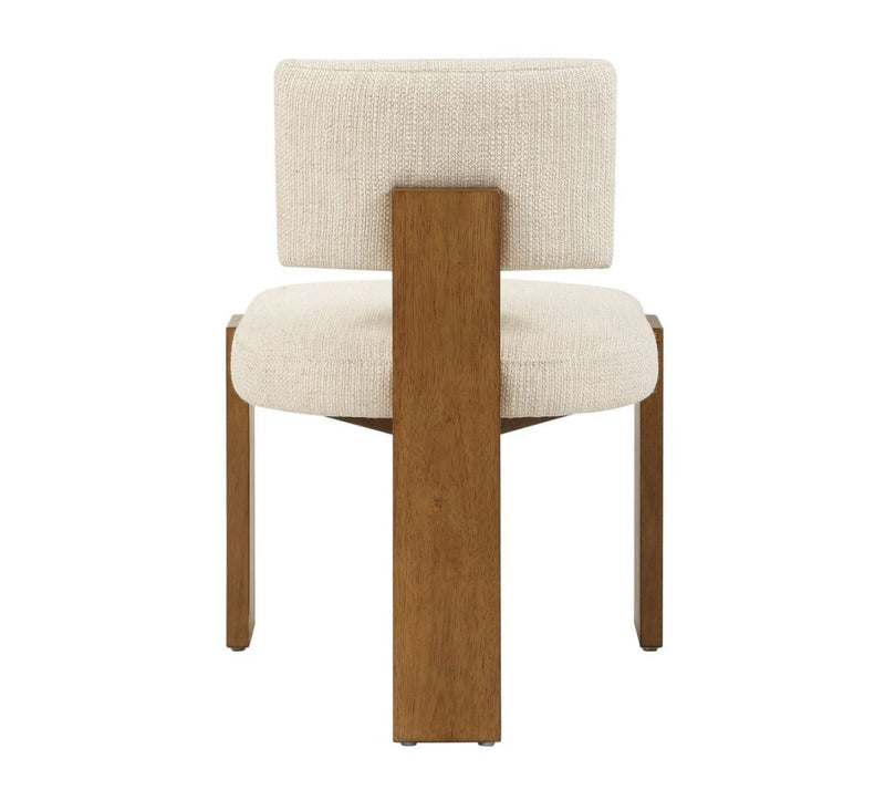 Modern Walnut Upholstered Dining Chair