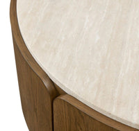 Marble Oak Round Coffee Table