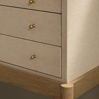 Linen Wrapped Console Table