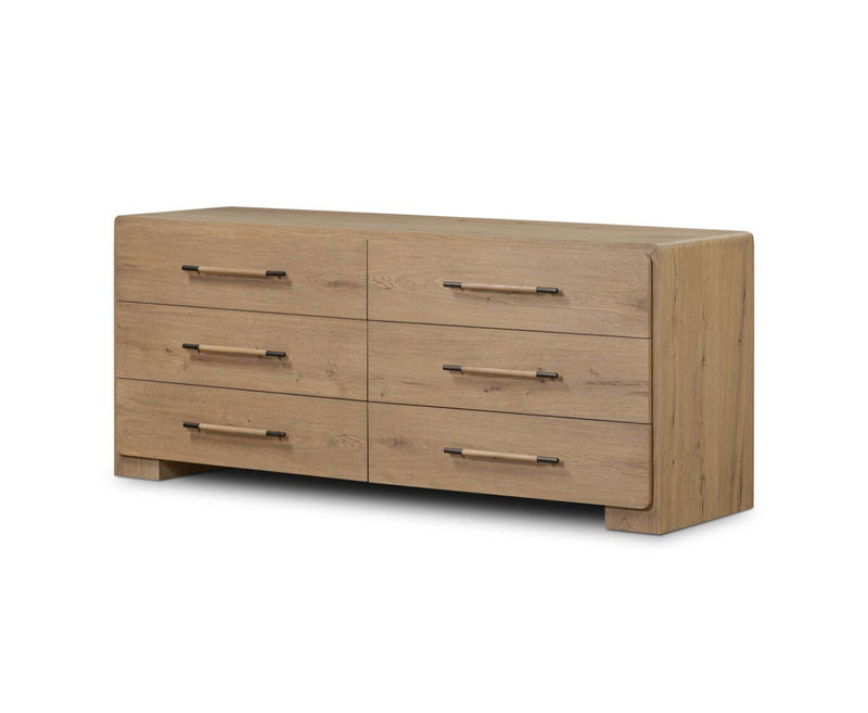 Oak Six Drawer Dresser