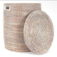 Wolof Woven Flat lid Basket