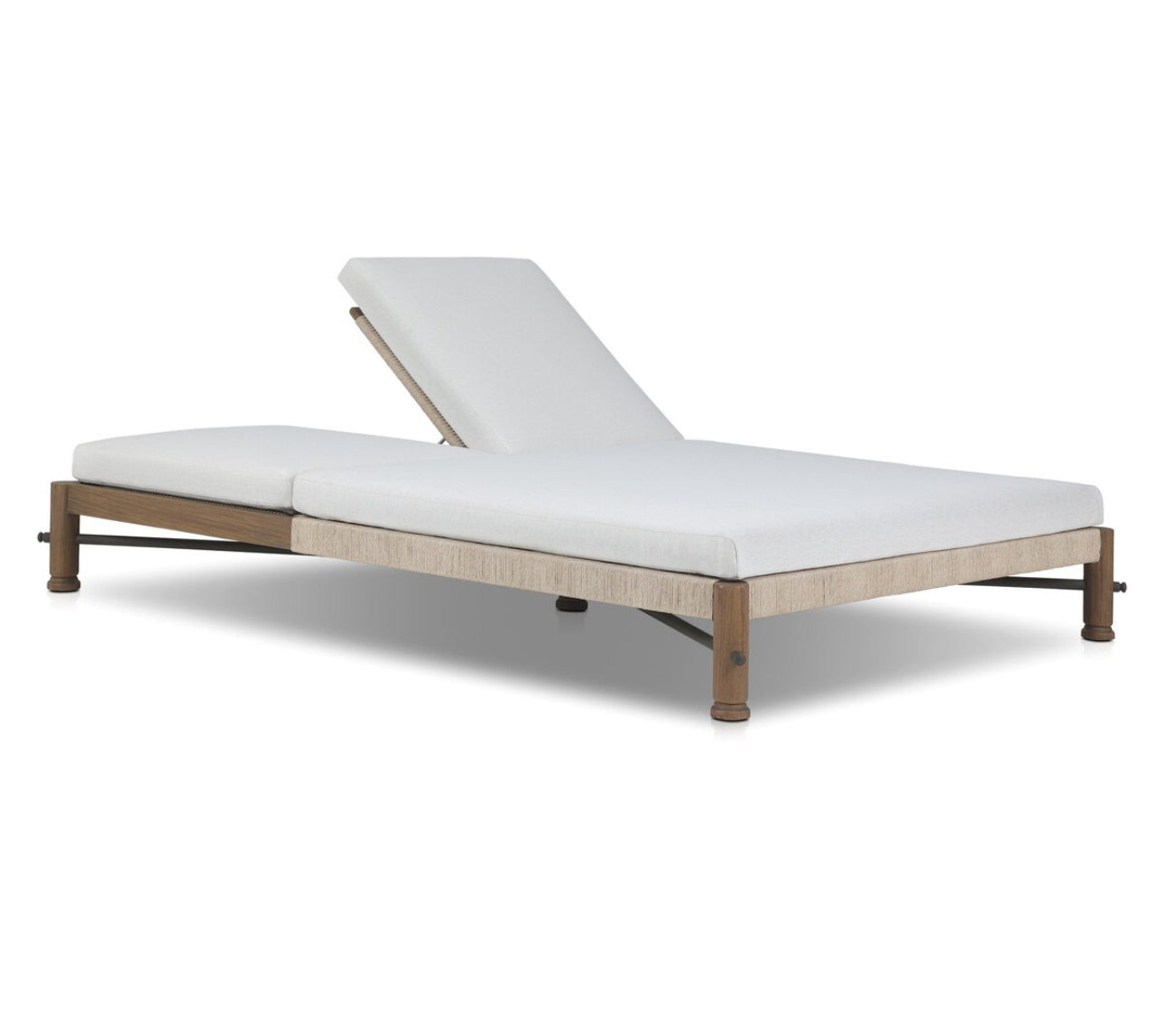 Teak Outdoor Double Lounge Chair Natural