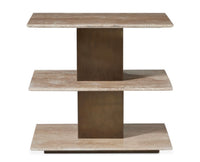 Travertine Side Table