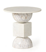 White Marble Side Table