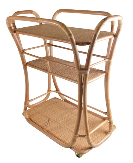 Rattan Bar Cart