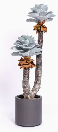 48” Faux Agave Plant in Gray Planter – Bold & Modern