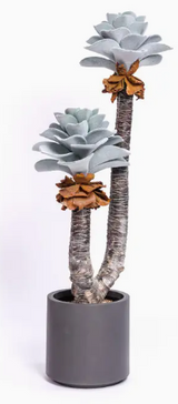 48" Artificial Artichoke Agave Plant in Gray Planter