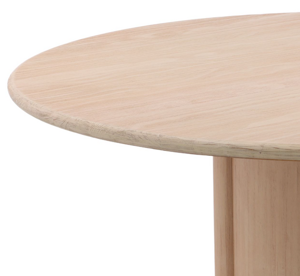 Natural Round Pine Wood Dining Table