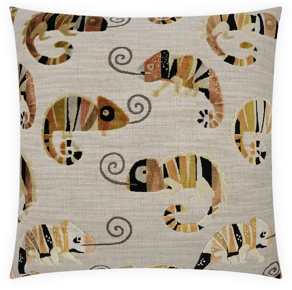Chameleon Decorative Pillow 24” | Textured Feather Down Cushion