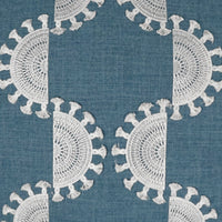 White Forms and Blue Decorative Pillow
