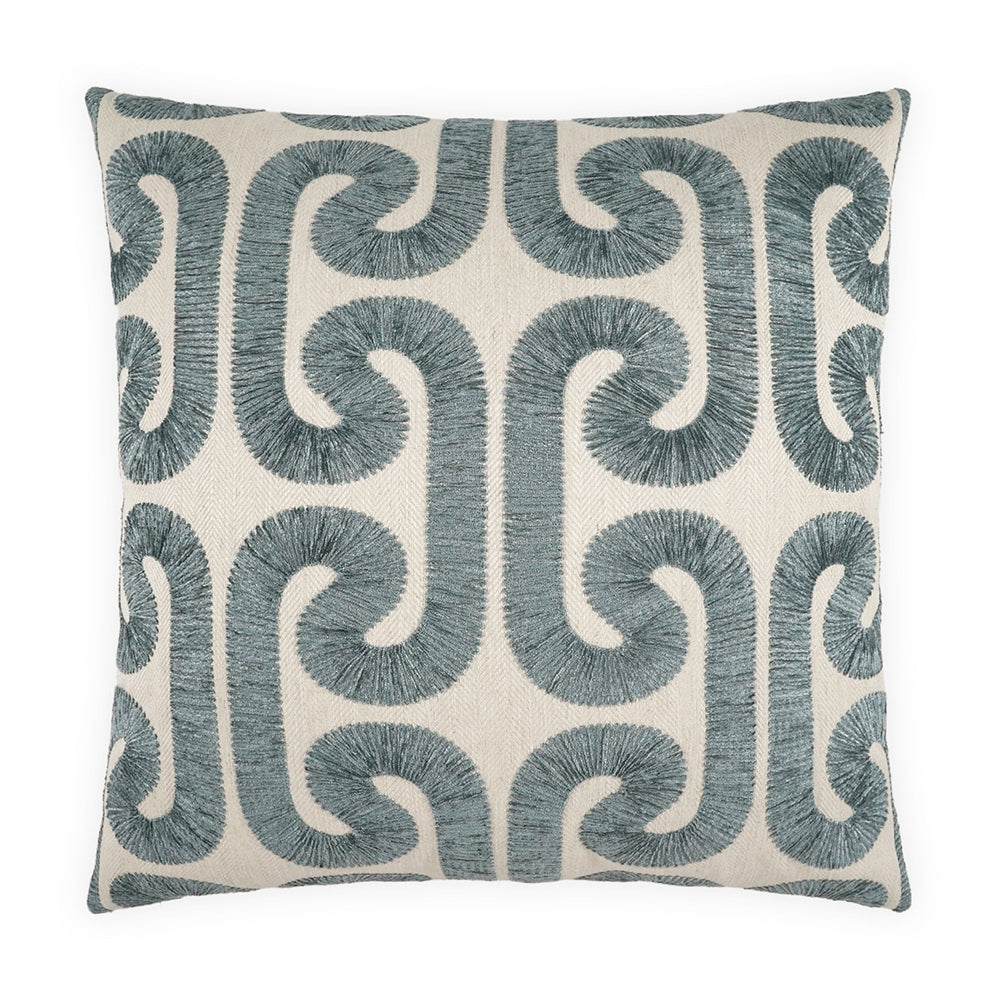 Silver Blue Decorative Pillow
