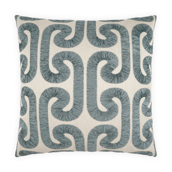 Silver Blue Decorative Pillow