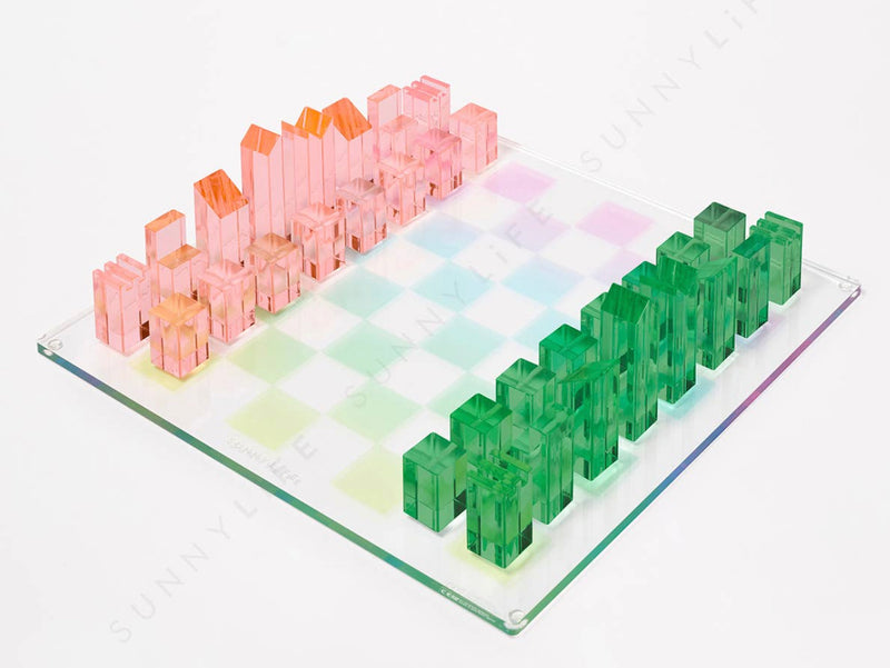 Ombré Lucite Chess and Chckers