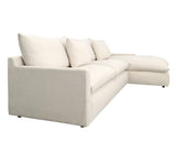 Cream Chaise Sectional Sofa