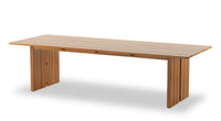 Mesa de comedor de teca de 113” con certificación FSC 