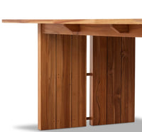 Mesa de comedor de teca de 113” con certificación FSC 