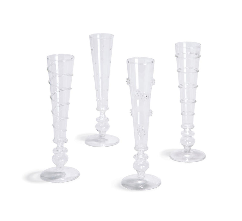 Champagne flute set of 4