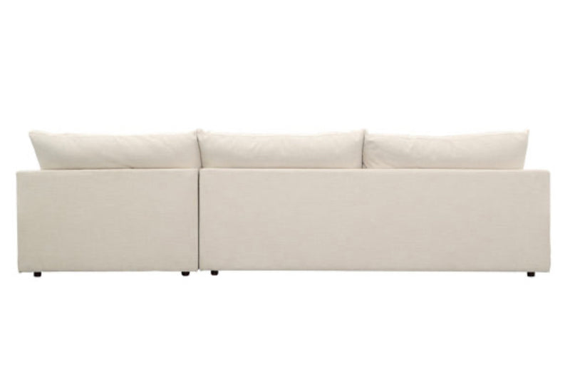 Cream Chaise Sectional Sofa