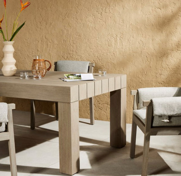 Outdoor Weathered Grey Dining Table