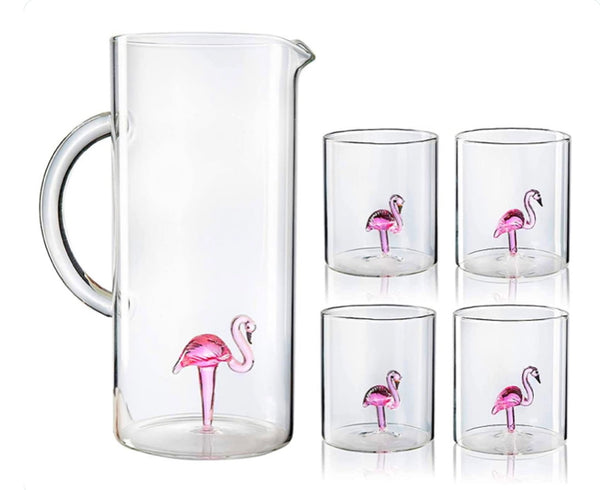 Flamingo Glassware Set