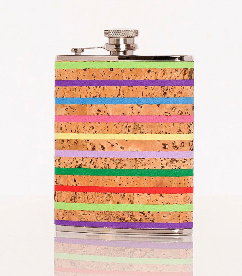 Rainbow corked flask