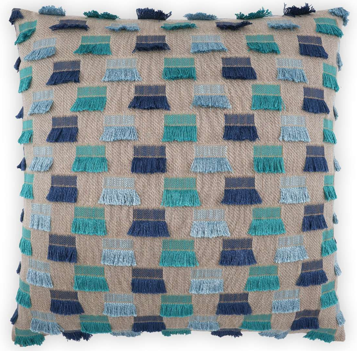 Blue Myran Decorative Pillow 24” – Textural Luxe for Modern Living