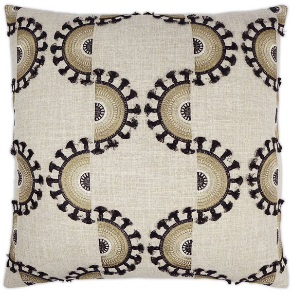 Almohada decorativa de 24 pulgadas en blanco y negro 