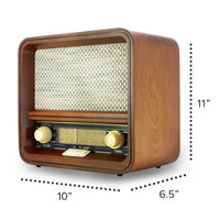 Vintage Retro Am/Fm Radio Speaker with Bluetooth