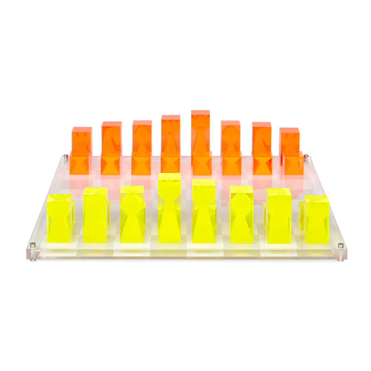 Acrylic Chess Set (Neon) by Jonathan Adler