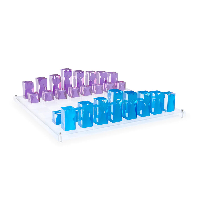 Acrylic Chess Set (Purple) by Jonathan Adler